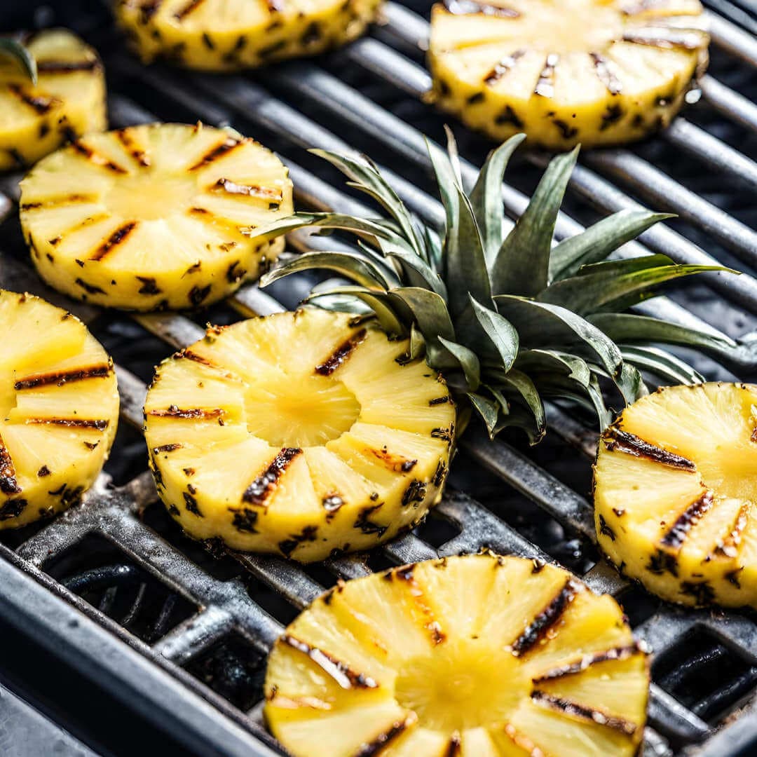 Gegrilde ananas met rum glazuur